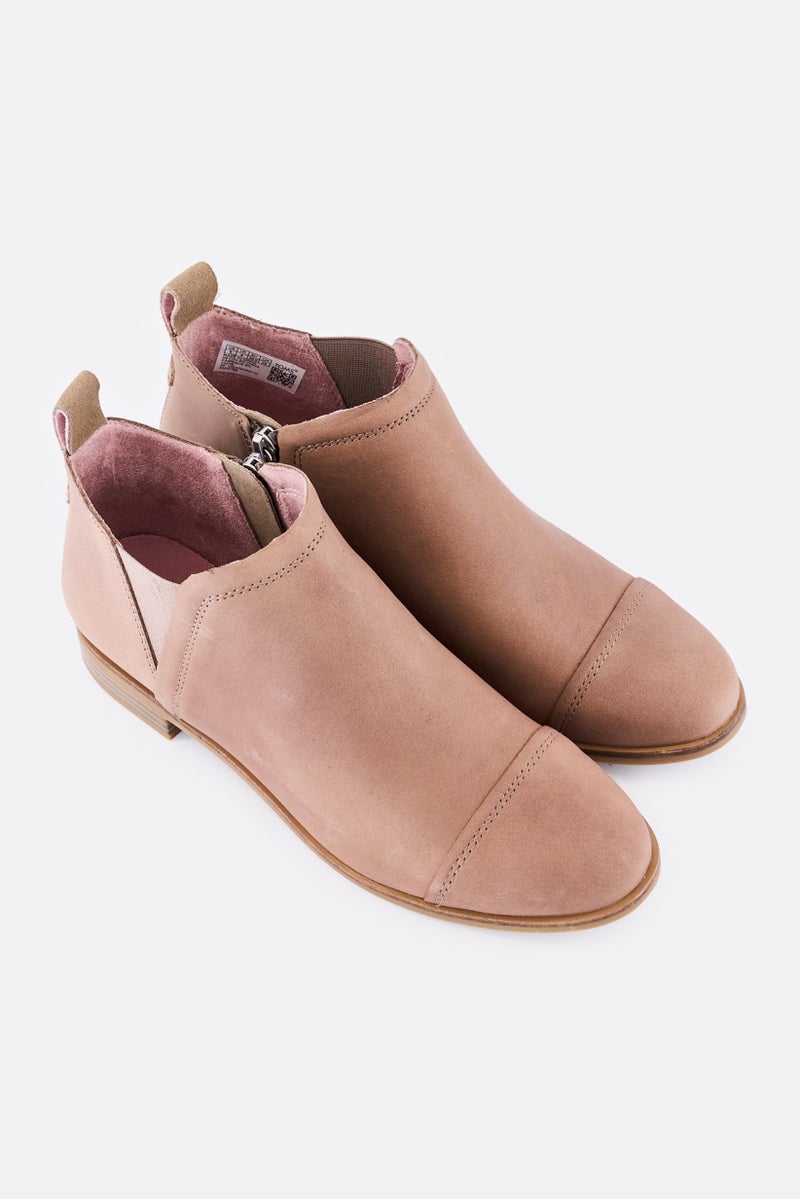 TOMS Women Reese Zipper Clouse Ankle Boots, Light Brown - Image 2